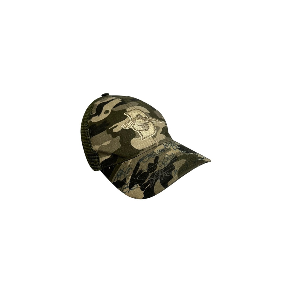 Delmarva Shorebirds Hat Camo Autographed Promotional Adventures